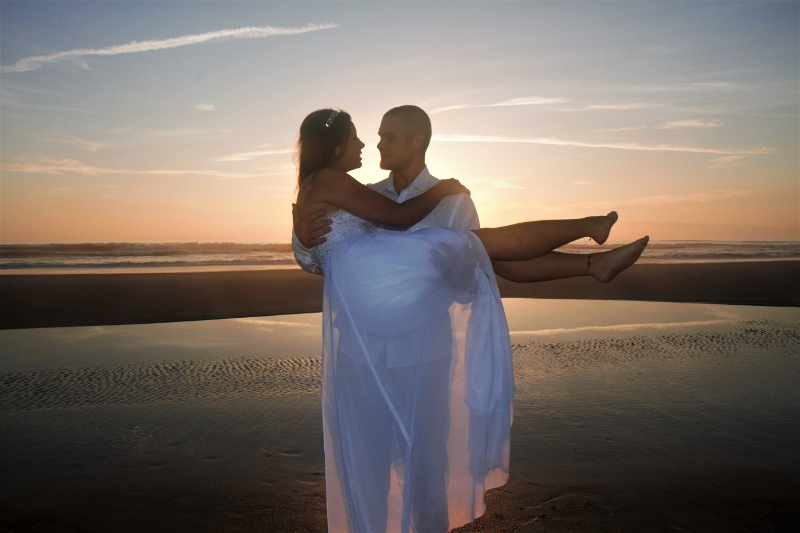 Just Married at Sunrise, Ormond Beach Married at Sunrise on Ormond Beach